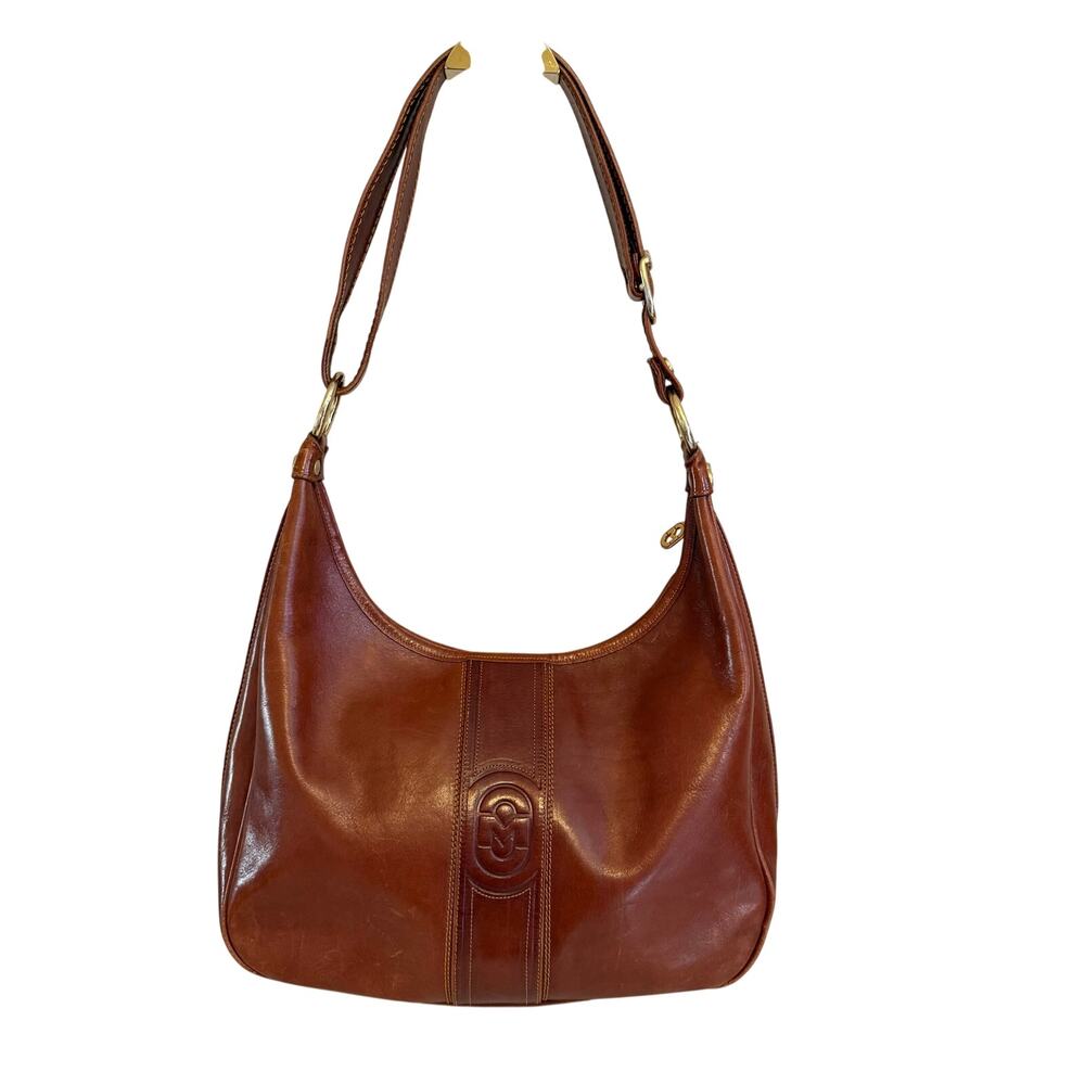 Marino Orlandi Leather Hobo Shoulder Bag Large Brown Italian Designer Luxury - Picture 3 of 16